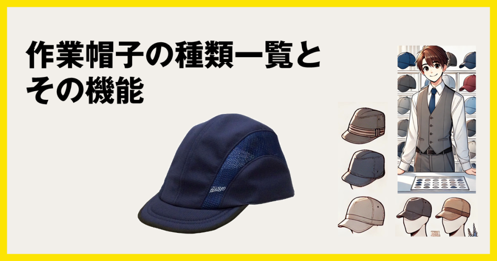 画像2_プロが選ぶ！作業帽子の種類と機能を詳しく解説